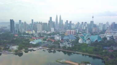 Beautiful Cityscape of Kuala Lumpur in Malaysia from Titiwangsa Lake Gardens 
