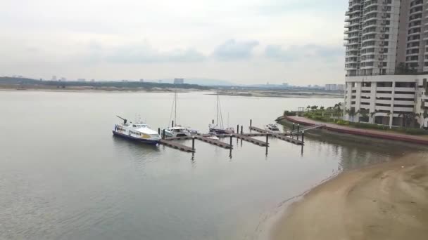 Bateau Sur Une Marina Malaisie — Video