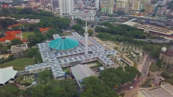 Kuala Lumpur Daki Ulusal Malezya Camii Hava Hareketi — Stok video