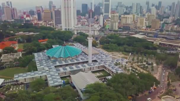 Εθνικό Τζαμί Της Μαλαισίας Στην Κουάλα Λουμπούρ Την Πόλη Στο — Αρχείο Βίντεο