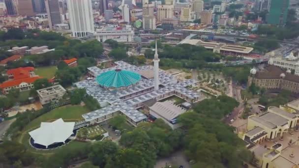 Kuala Lumpur Daki Malezya Ulusal Camii Havacılık Sağ Hareket — Stok video