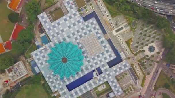 Kuala Lumpur Daki Ulusal Malezya Camii Nin Gökyüzü Turna Burgusu — Stok video