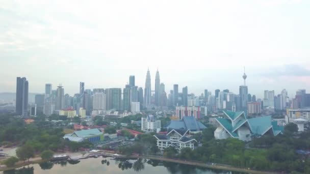 Beautiful Cityscape Kuala Lumpur Malaysia Titiwangsa Lake Gardens — Αρχείο Βίντεο