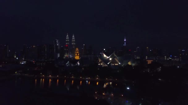 Kuala Lumpur Güzel Gece Şehri Malezya — Stok video