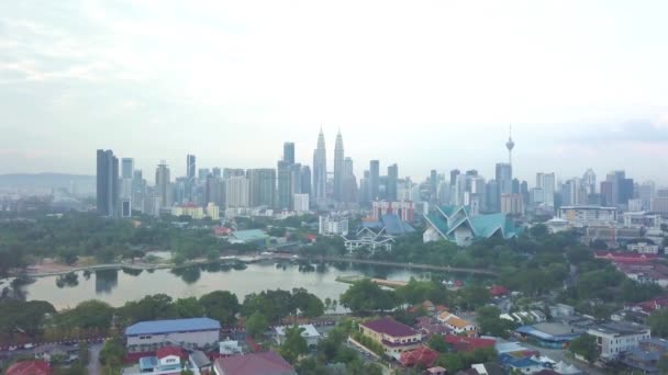 Beautiful Cityscape Kuala Lumpur Malaysia Titiwangsa Lake Gardens — Stock video