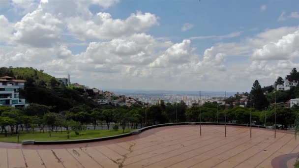 Flygfoto Över Staden Belo Horizonte Från Park — Stockvideo