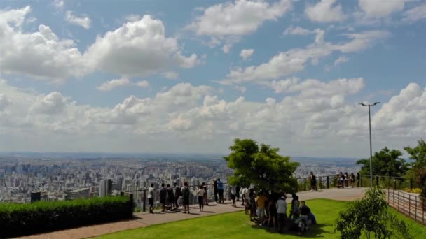 Krajobraz Miasta Ogromnego Miasta Brazylii Punktu Widzenia — Wideo stockowe
