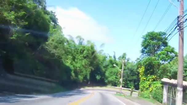 Guidare Attraverso Curve Una Strada Collinare Isola — Video Stock
