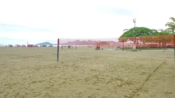 Червона Сітка Пляжі Волейболу — стокове відео