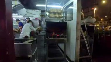 Chicken wings grill station at a night market in Kuala Lumpur, Malaysia