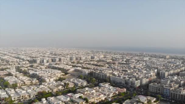 Top Aerial View Karachi City Colorful Buildings Many Trees — Αρχείο Βίντεο