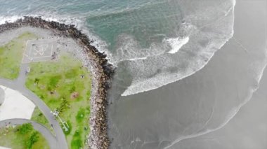 Sports Arena with Green Park Near the Beautiful Beach in Santos