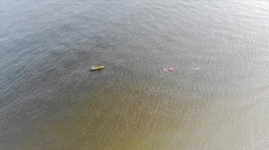 Top View Of Visitors Activities At Santos Beach