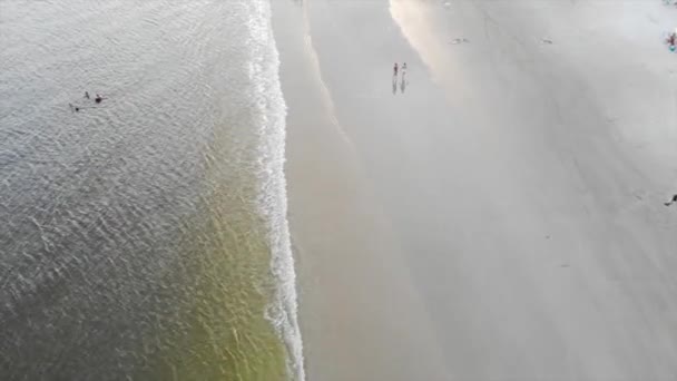 Top View Visitors Activities Santos Beach — Video