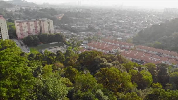 市とアンパンの丘 — ストック動画