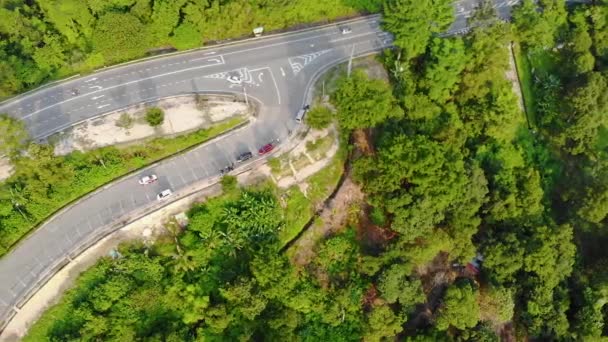 Vista Aérea Superior Floresta Dos Carros Colina Ampang — Vídeo de Stock