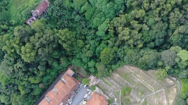 Luftaufnahme Von Wald Und Autos Ampang Hill — Stockvideo