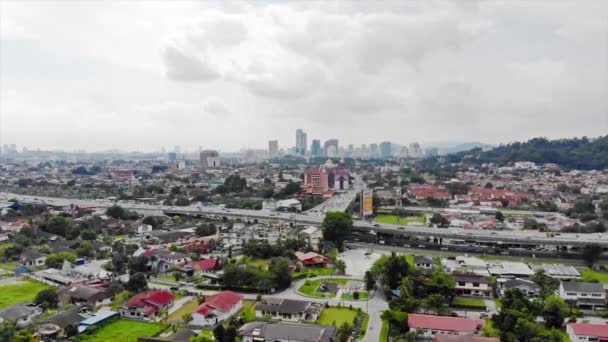 Vista Frontale Della Città Attività Avenue Court — Video Stock