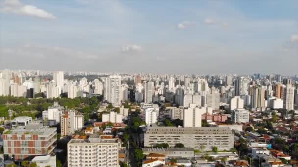Přední Pohled Bydlení Mrakodrap Brazílii City — Stock video