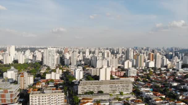 Brezilya Daki Şehir Gökdelenin Önü — Stok video