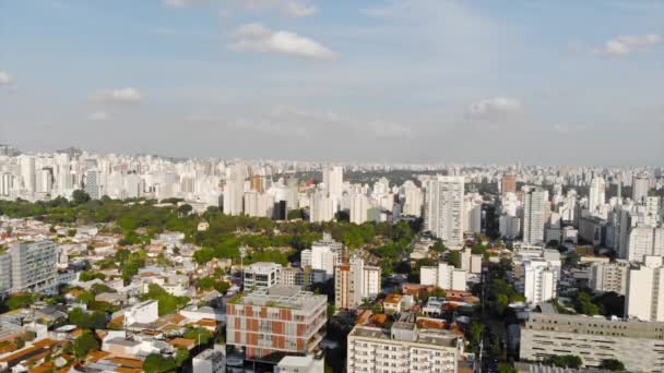 Front View City Skyscraper Brazil — Stock Video