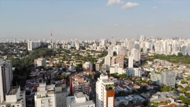 Vista Frontale Abitazioni Grattacielo Brasile City — Video Stock