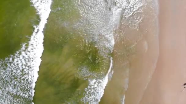Vista Superiore Delle Onde Guaraju Beach Dolly Sinistra Destra — Video Stock