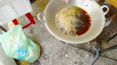 Yemek Kızartma Süreci. Elle tutulur