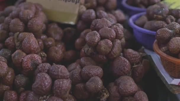 马来西亚传统市场的砂拉果 — 图库视频影像