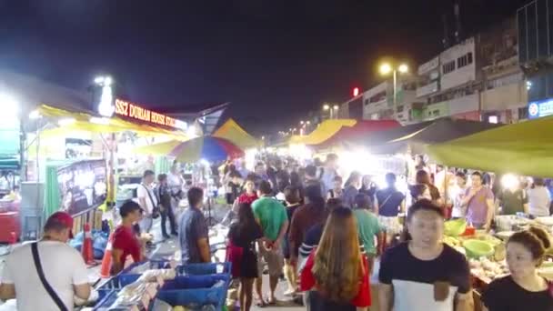 Crowd Night Market — Stock Video