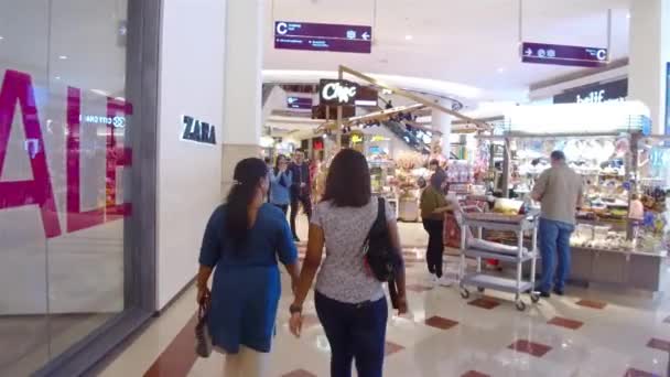 Widok Ludzi Centrum Handlowym Zakupy — Wideo stockowe
