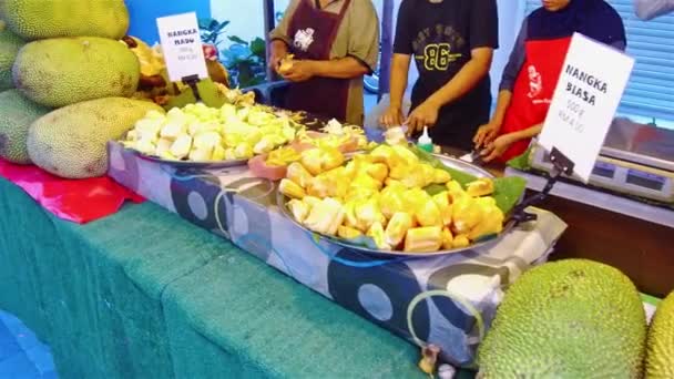 马来西亚的水果小吃 — 图库视频影像