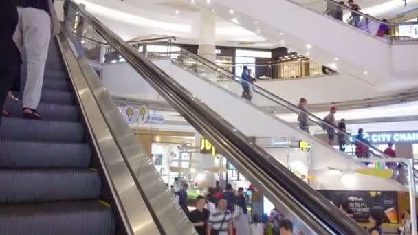 Widok Ludzi Centrum Handlowym Zakupy — Wideo stockowe