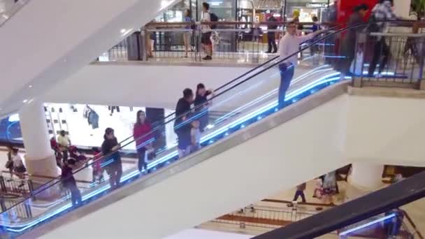 Vista Delle Persone Nel Centro Commerciale Shopping — Video Stock