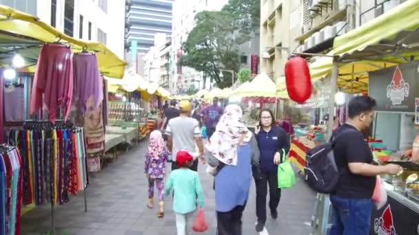 Traditional Market Atmosphere Malaysia — Stock Video