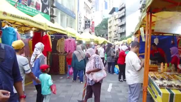Tradiční Tržní Atmosféra Malajsii — Stock video