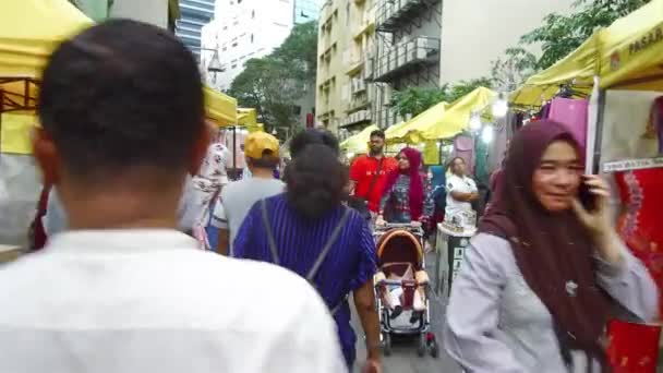 Традиційна Атмосфера Ринку Малайзії — стокове відео