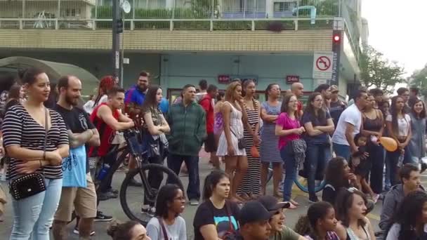 Expresión Del Público Circo Paulista Cámara Lenta — Vídeo de stock