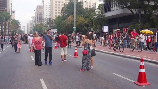 Atmosphere City Crowd Pedestrians — Stock Video