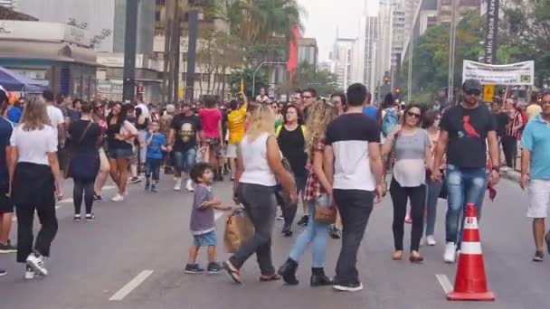 Атмосфера Городской Толпы Пешеходами — стоковое видео