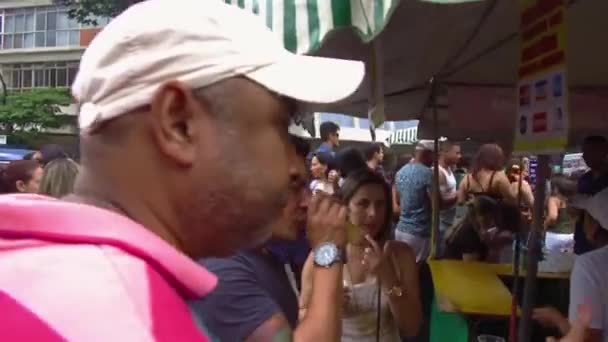 Carrinhos Comida Visitantes Lotados — Vídeo de Stock