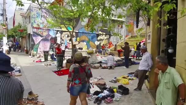 Nsanlar Yerel Pazardan Alışveriş Yapıyorlar — Stok video