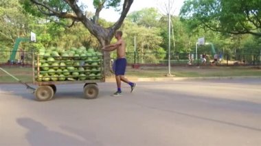 Hindistancevizi dolu arabalı adamlar - Sağdan sola çevirin.