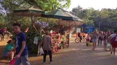 Atıştırmalık, içecek ve hindistan cevizi satıcısı.