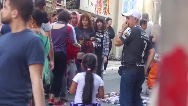 Люди Місті Дідусь Білому Капелюсі Японському Фестивалі Сан Паулу — стокове відео