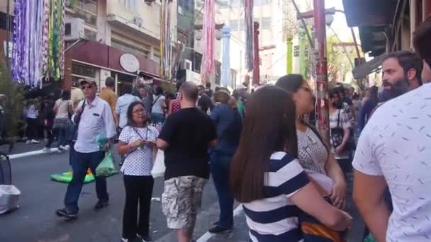 Sao Paulo Daki Japon Festivallerinde Oyuncak Sepet Satıcıları — Stok video
