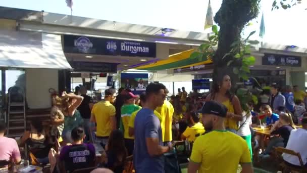 Brezilyalı Taraftarlar Brezilya Milli Takımı Destekliyor — Stok video
