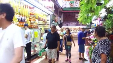 Brazilans window shopping at the Municipal market in Belo Horizonte