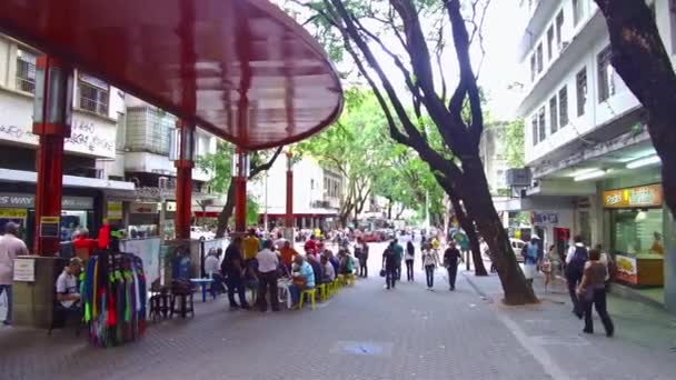 Människor Centrum Belo Horizonte Skamlös — Stockvideo