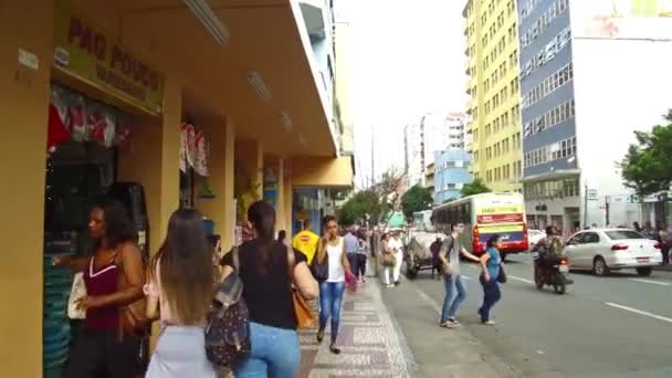 Människor Centrum Belo Horizonte Skamlös — Stockvideo